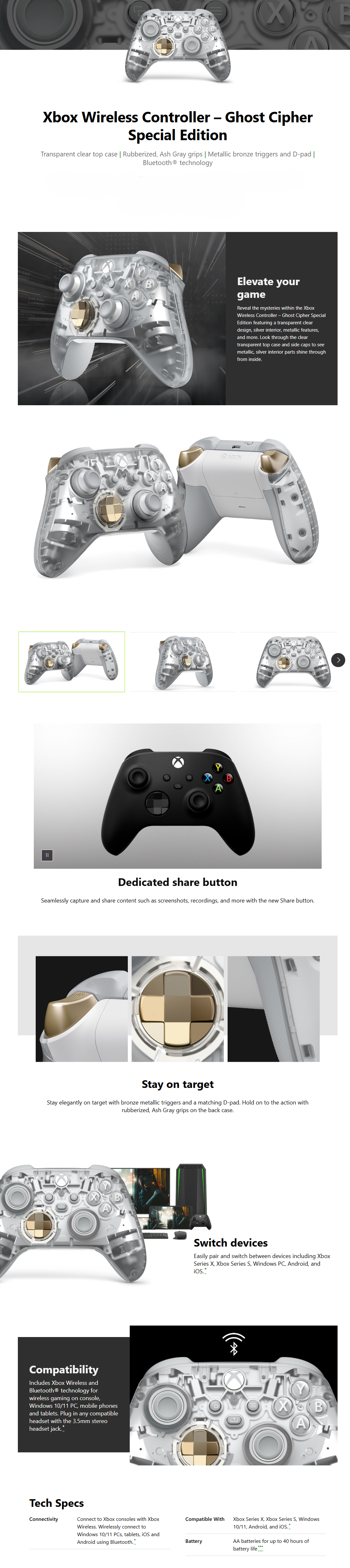 Xbox Series Controller - Ghost Cipher Special Edition