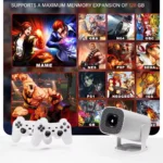 S40 MAX Projector Android + Game with 02 Wireless Controllers