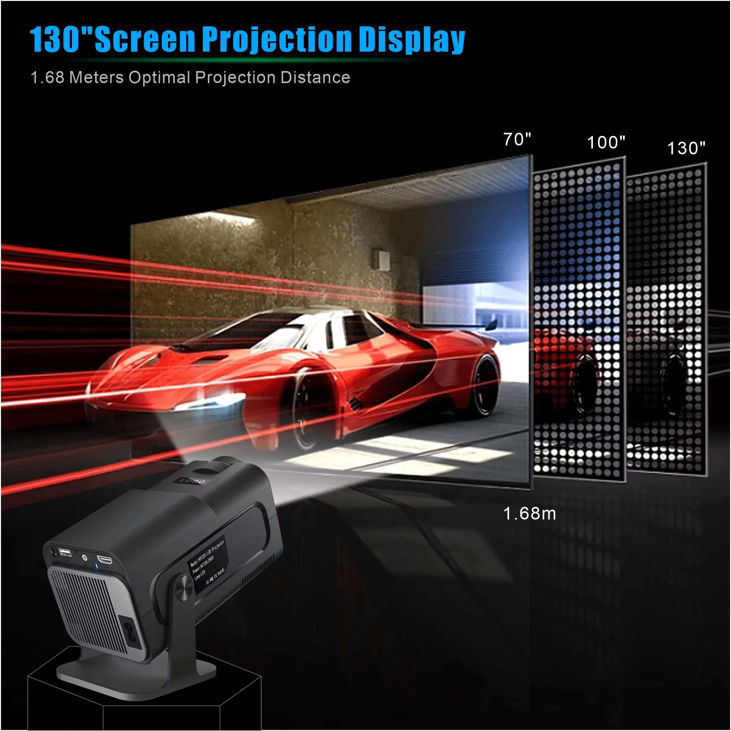 HY320 Android Projector 300 ANSI