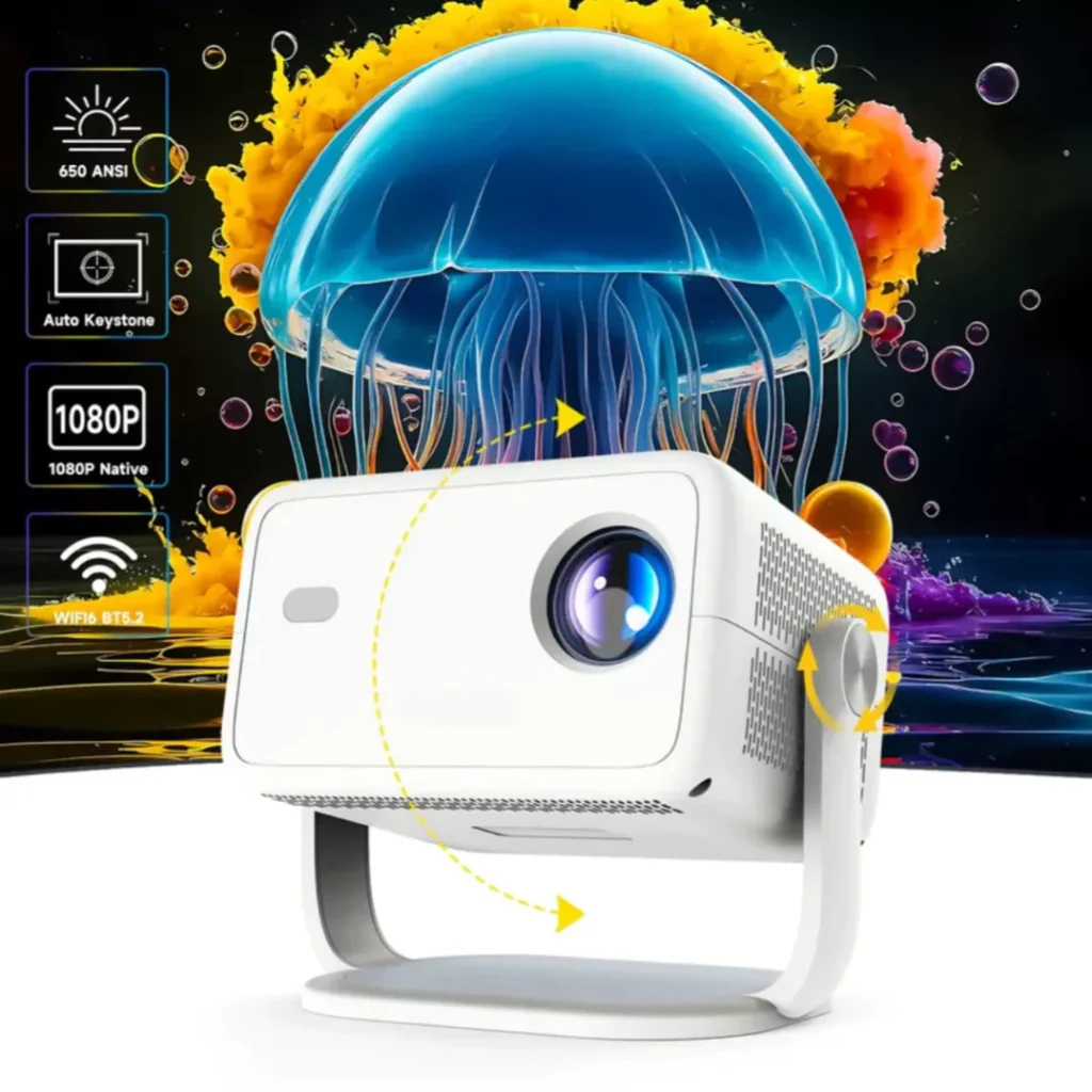 GF L018 Native 1080P 650 ANSI 4K Auto Focus Android Projector