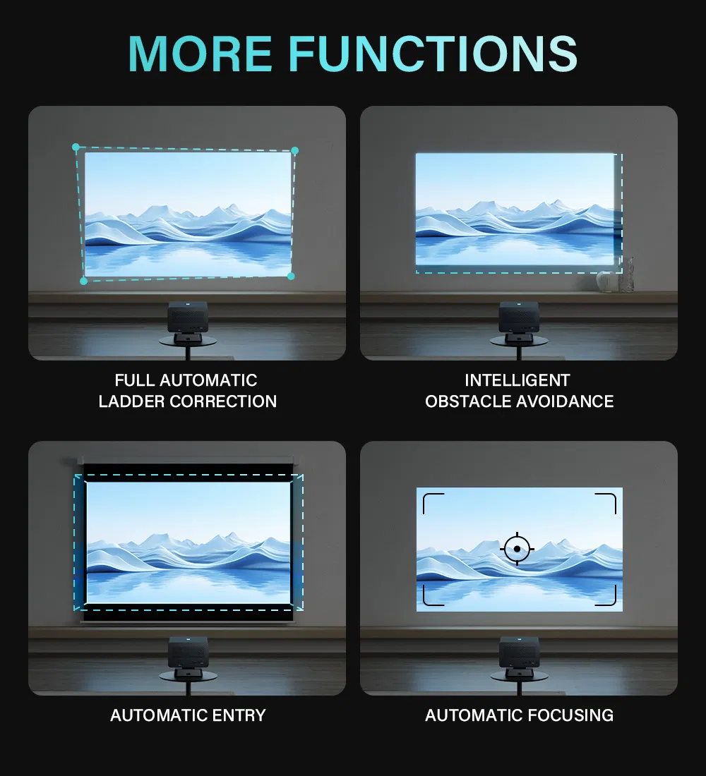 P50 MAX 800ANSI Auto Focus 4K WIFI 6 Android Gaming Projector