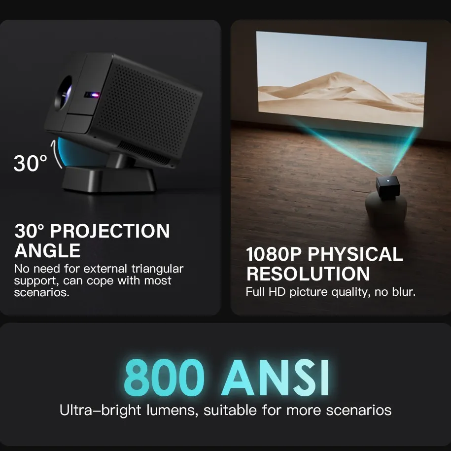 P50 MAX 800ANSI Auto Focus 4K WIFI 6 Android Gaming Projector