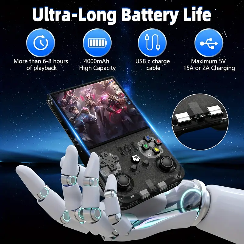 R36 Max Portable Retro Handheld Game Console