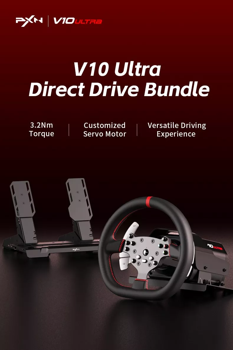 PXN V10 Ultra Direct Drive Racing Wheel